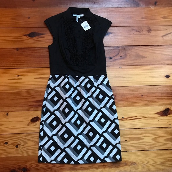 MaxandCleo Black White Ruffle Work Dress, NWT, 4 - Picture 3 of 16